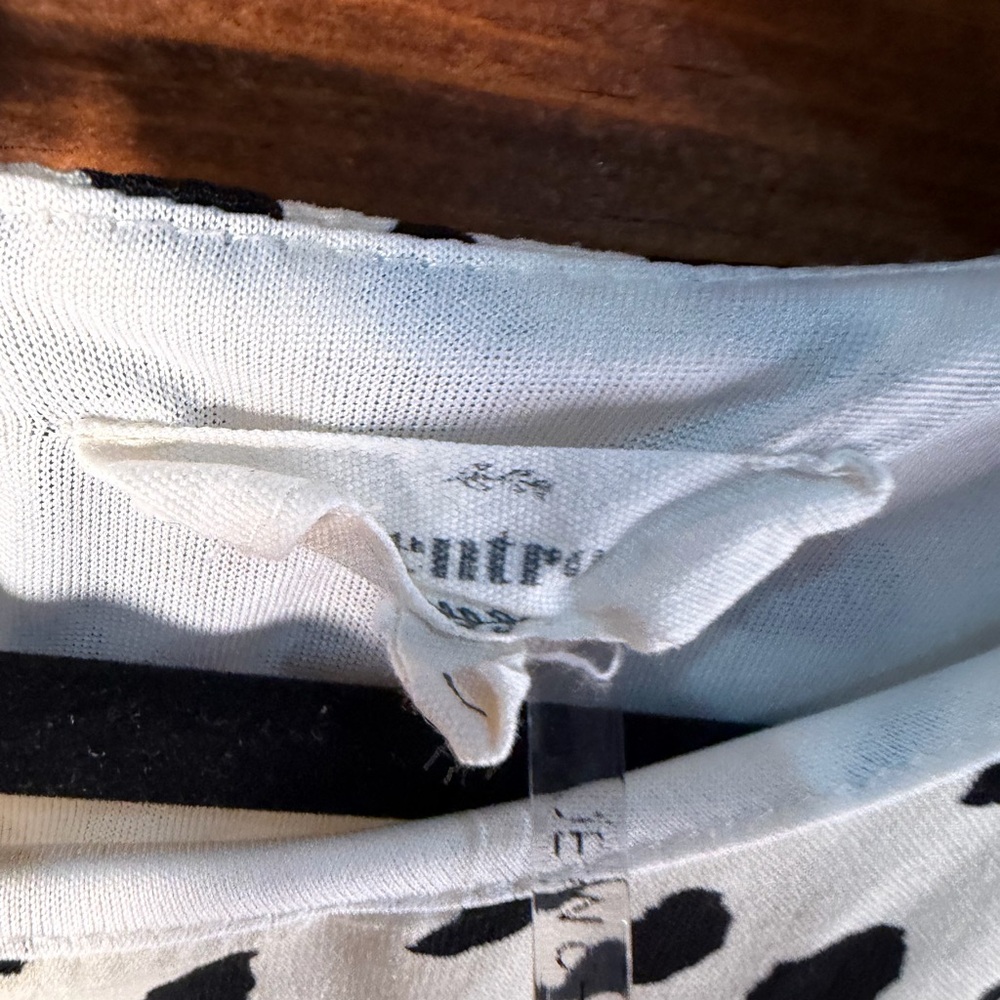 entro Cream and Black Dalmatian Print Babydoll Dress - Picture 2 of 7